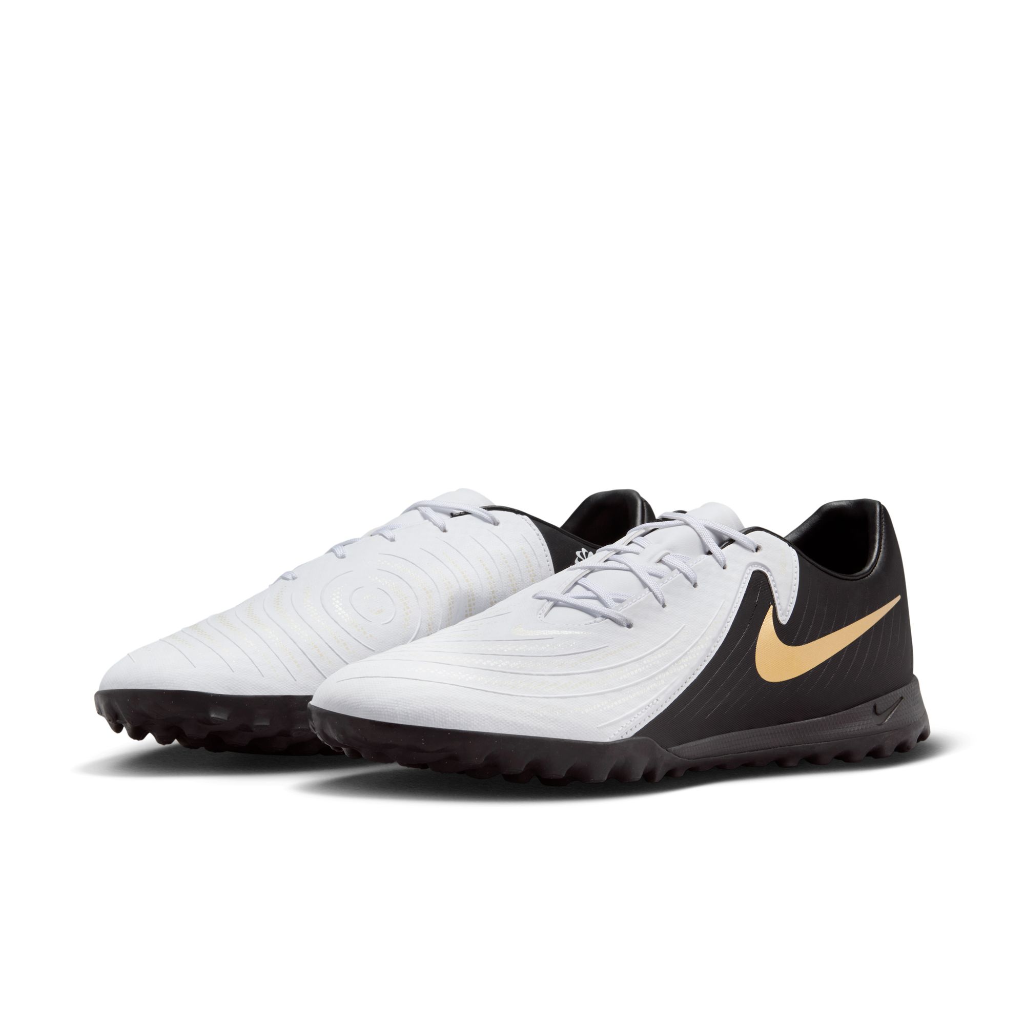 Nike Phantom GX 2 Academy, Blanco/Negro-Mtlc Gold Coin, hi-res