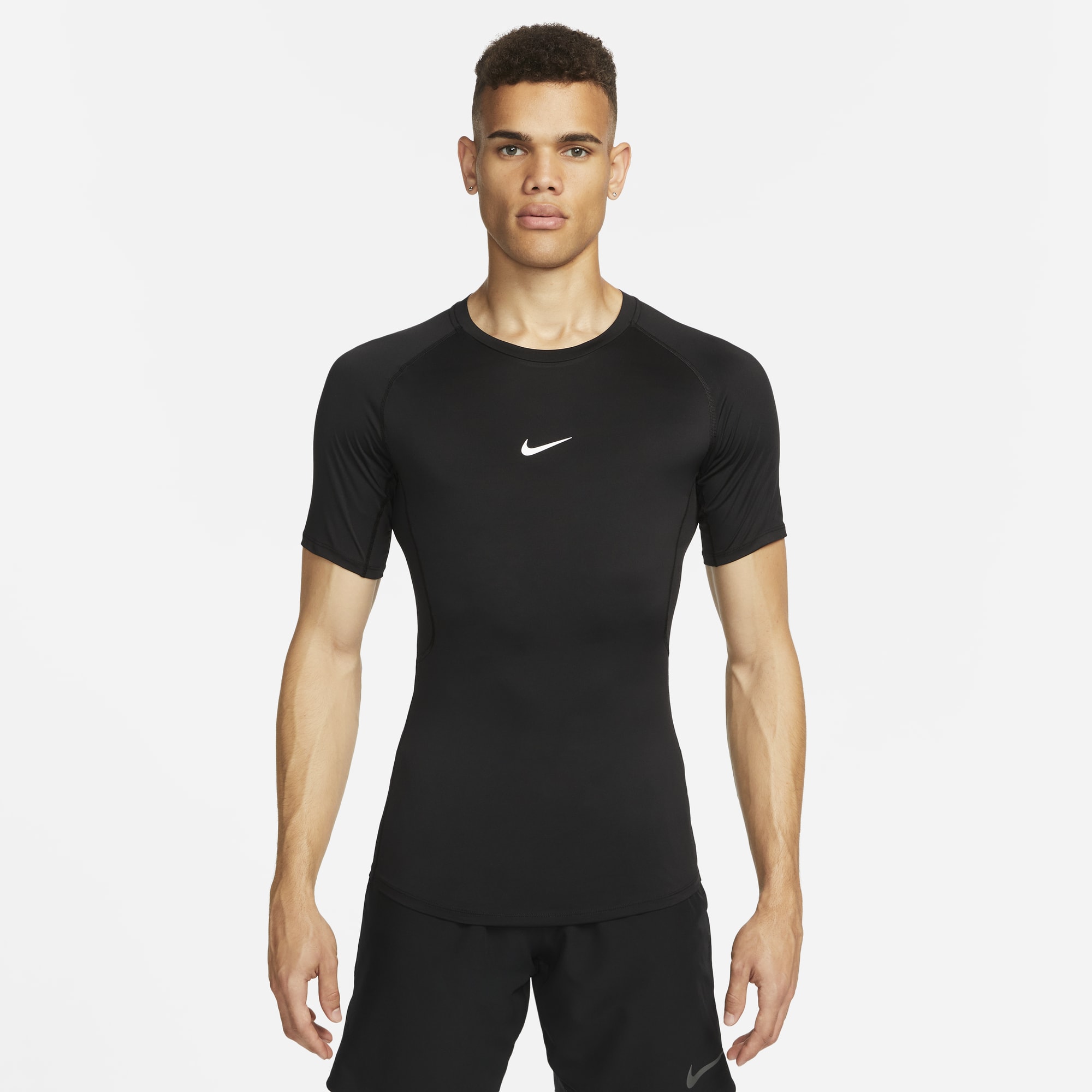 Nike Pro, Negro/Blanco, hi-res